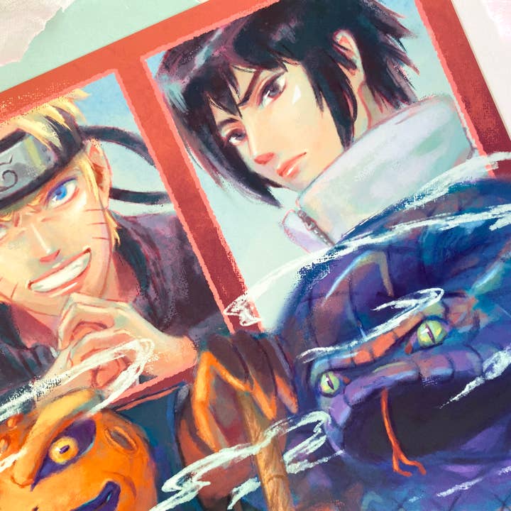 Cindy Tran Art - Wholesale Art Print - Naruto - Team 7 Summoning Jutsu - 10x8" Art Print2