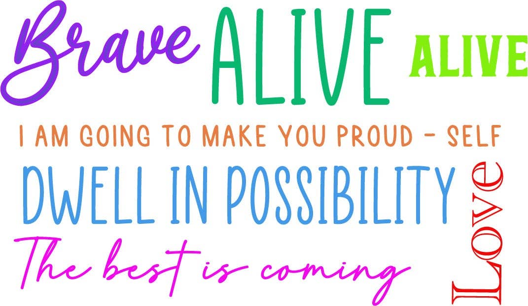 Wear Your Sole - Wholesale Shoe Jewelry - Women's - WYS Small Shoe Tattoo - Colorful Words4