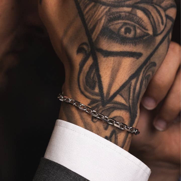 Twistedpendant - Wholesale Link & Chain Bracelet - 925 Silver Rolo Bracelet (4MM)8