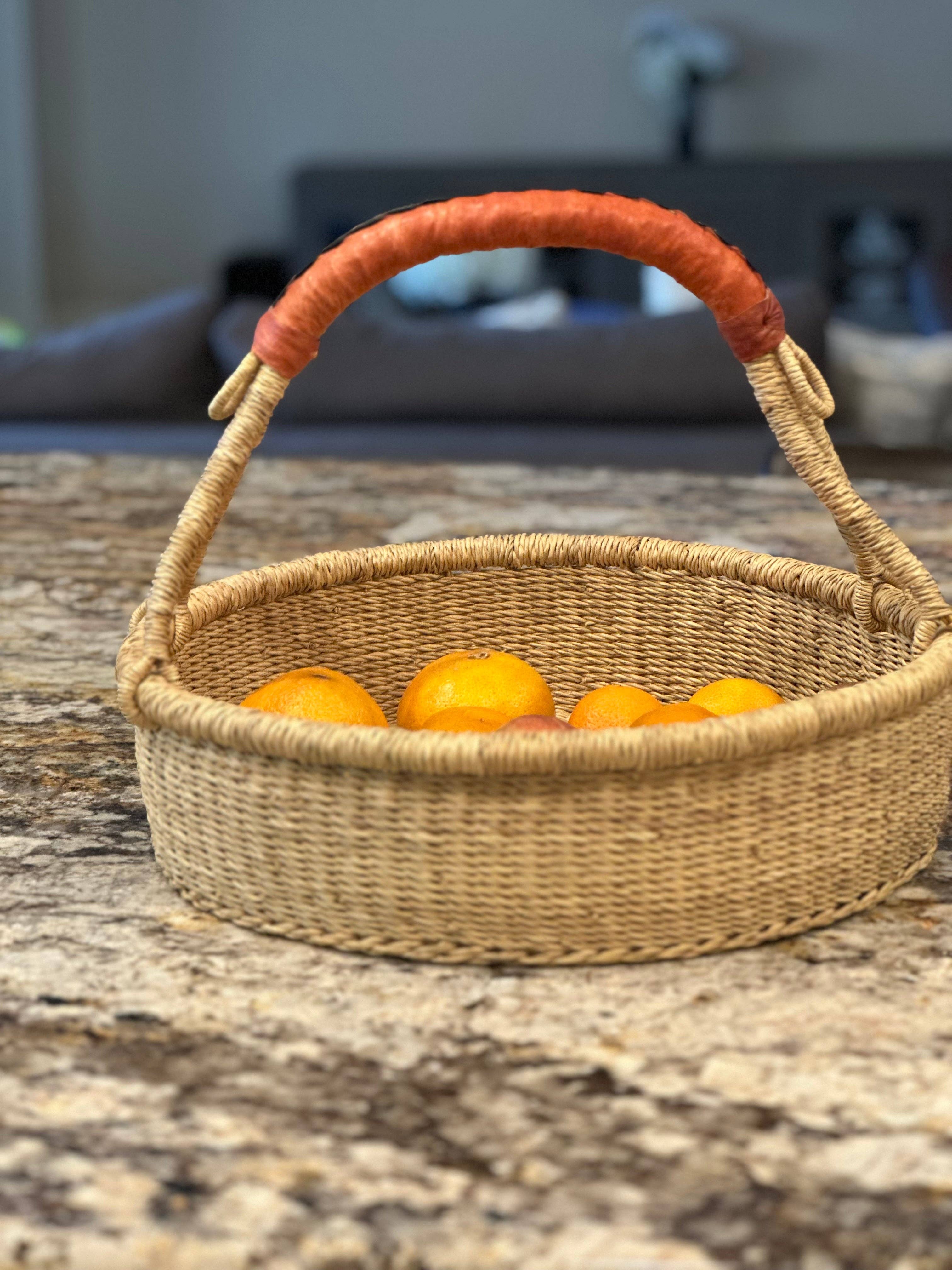 The African Home Goods - Wholesale Mand - Haverst Gevlochten Mand, Draagbare Tuin Oogstmand, voor Picknick, Paaseieren, Opslag, Verzamelen van Producten en Eieren8