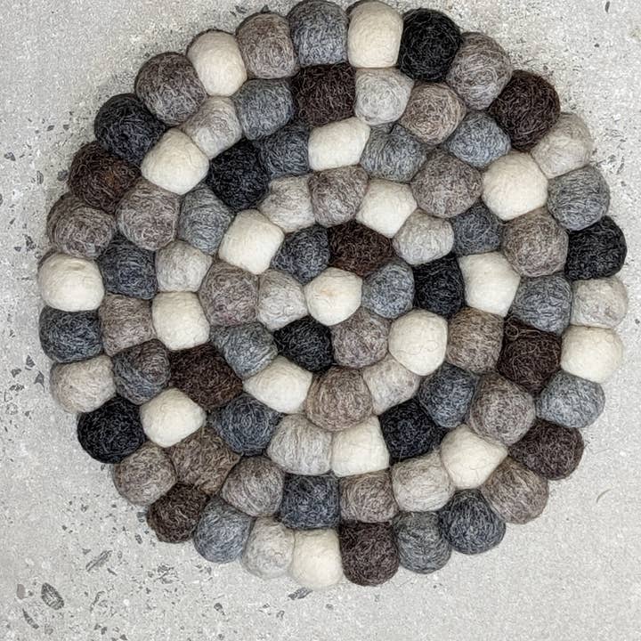 Cool Trade Winds - Wholesale Placemat - Fun Felt Wool Ball Placemat / Trivet5