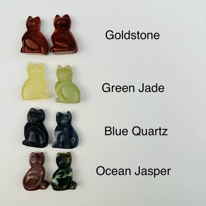 Rock Paradise - Wholesale Spiritual Stone/Crystal - Crystal Gemstone Carved Sitting Cat