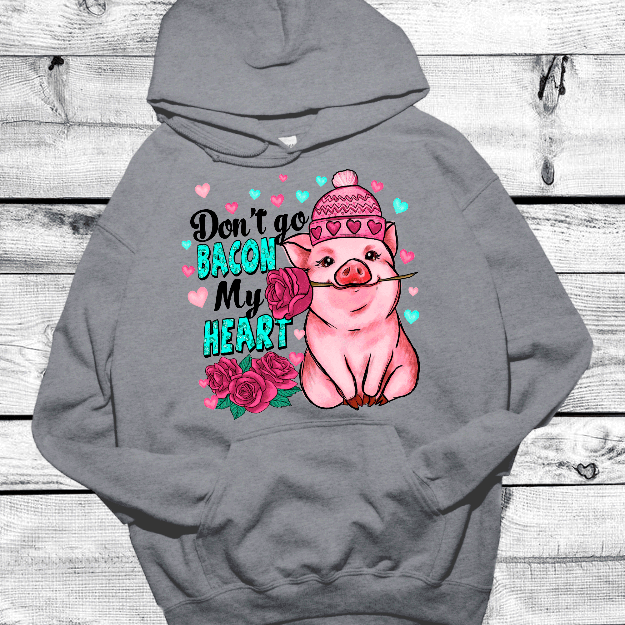 A Blessed Texas Mess Boutique - Wholesale T-Shirt (Graphic) - Women's - Don't go Bacon My heart Valentines day Gift Funny Mama Shirt6