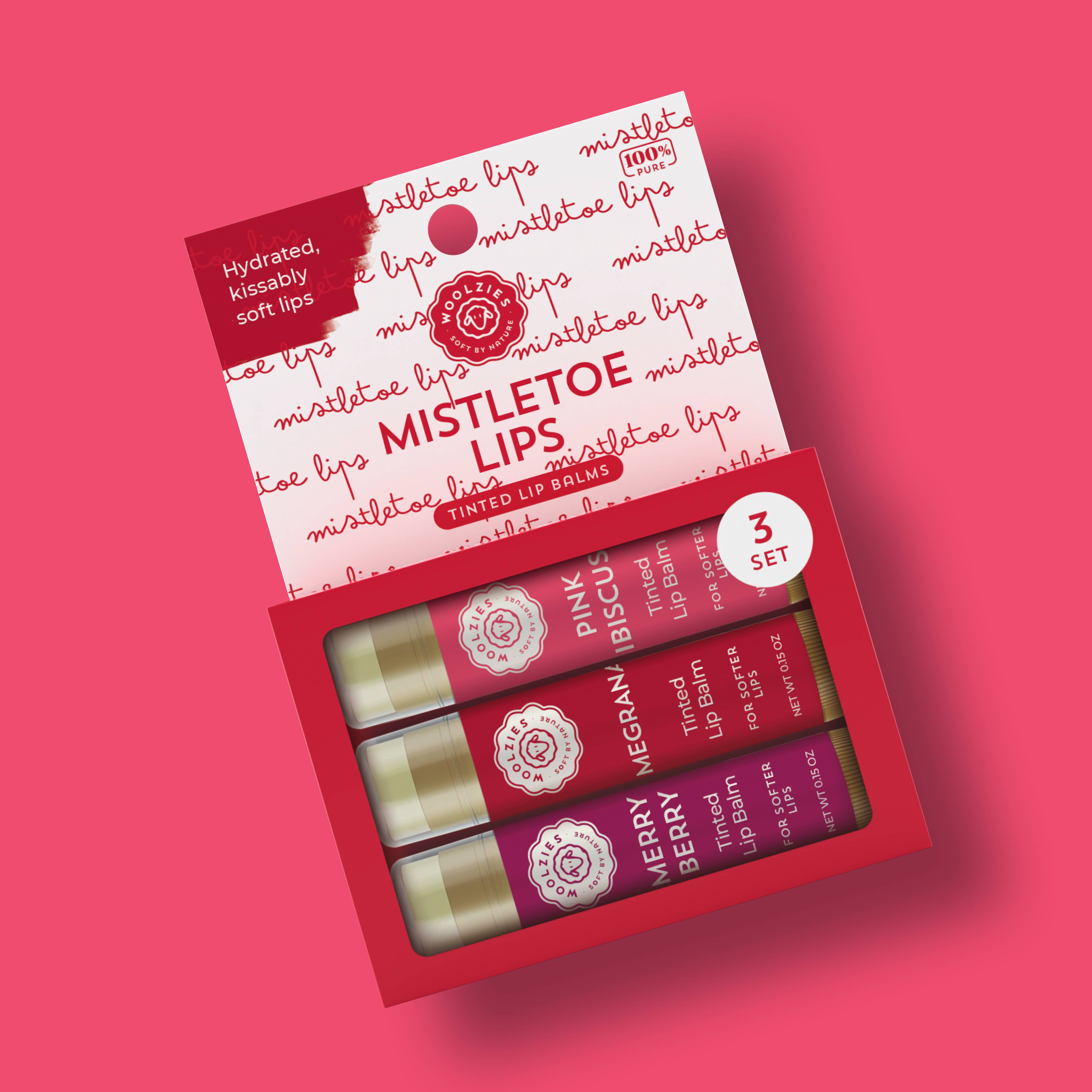 Woolzies – Engroshandel Læbepomadesæt – Mistelten læber tonet læbepomade sæt med 31