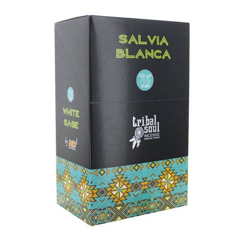 12 pacchetti di incenso Tribal Soul, colore salvia bianca per la vendita all'ingrosso da parte di Ethike.eu