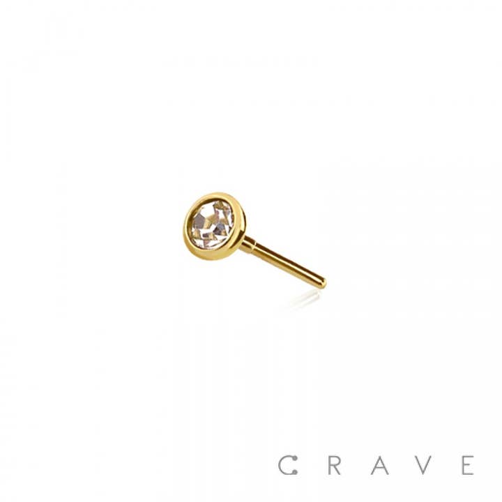CRAVE BODY JEWELRY - Wholesale Stud/Post Earrings - 10PCS PRESS FIT THREADLESS PUSH-IN TOP 316L SURGICAL STEEL