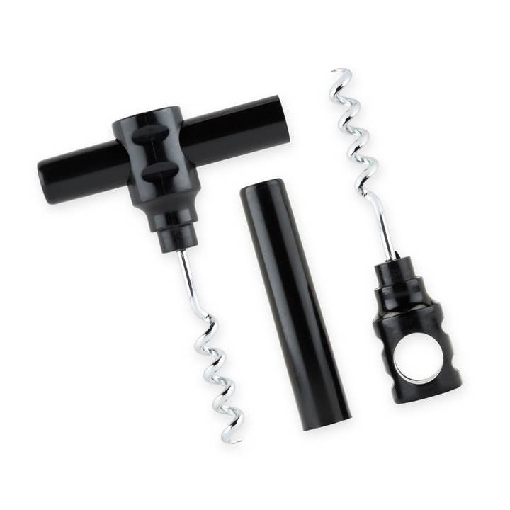 TRUE - Wholesale Bottle/Wine Opener - Covert Pocket Corkscrew w/ Sheath - Black