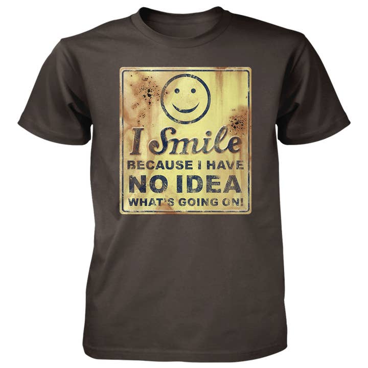 Je souris parce que - T-shirt en coton 4,5 oz pour la vente par Jester Clothing Company