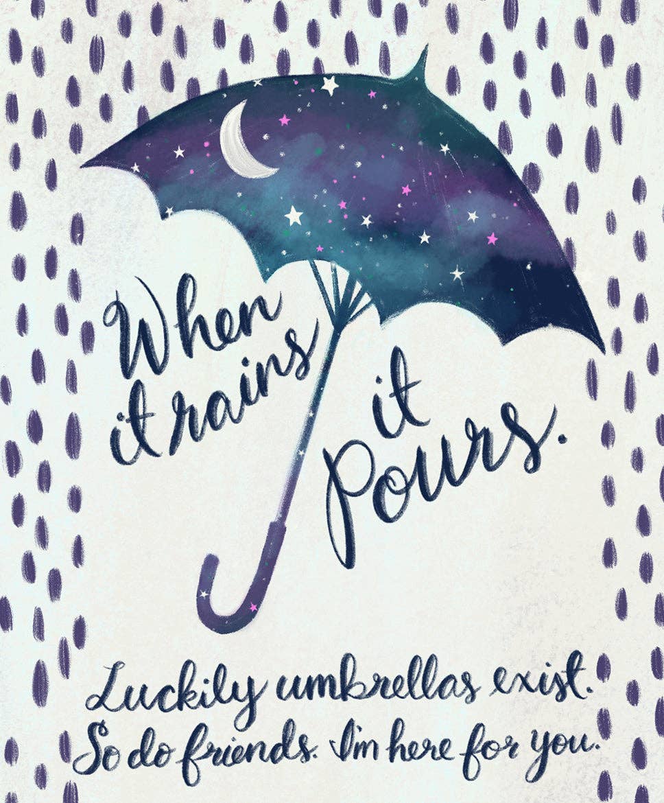 M. Kind Papersmith - Wholesale Friendship Card - Umbrella Friends (Sale)1