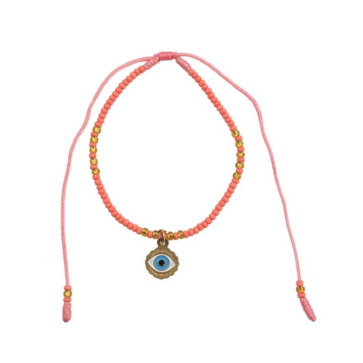Earths Elements Wholesale - Vente Bracelet de perles - Bracelet - Evil Eye perlé avec breloque, assorti3