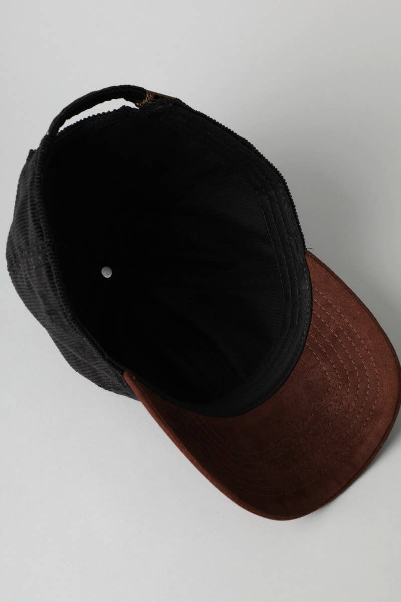 Fashion City – Engroshandel Baseballkasket - Unisex – Tofarvet kasket i fløjl med skygge i syntetisk ruskind3