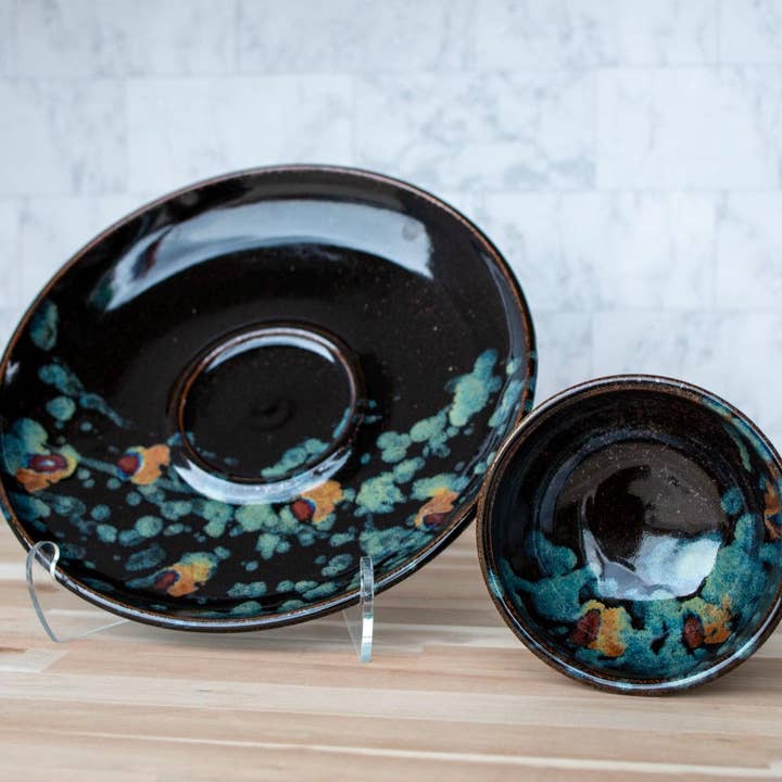 Chip & Dip In Midnight Garden for wholesale by Clay Coyote