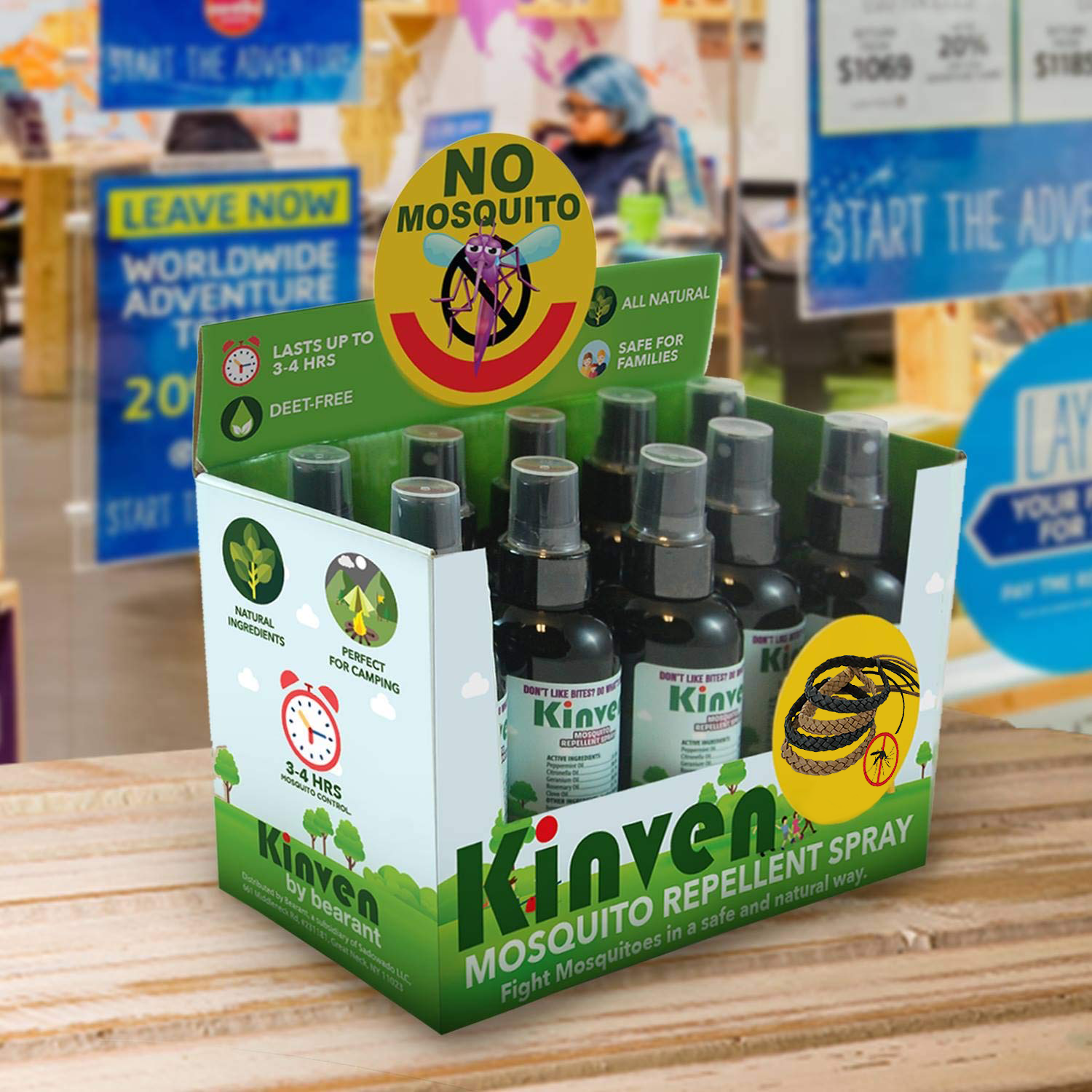 Kinven Bearant - Wholesale Insect Repellent - 4 oz Mosquito Repellent Spray - 10/Display Box1