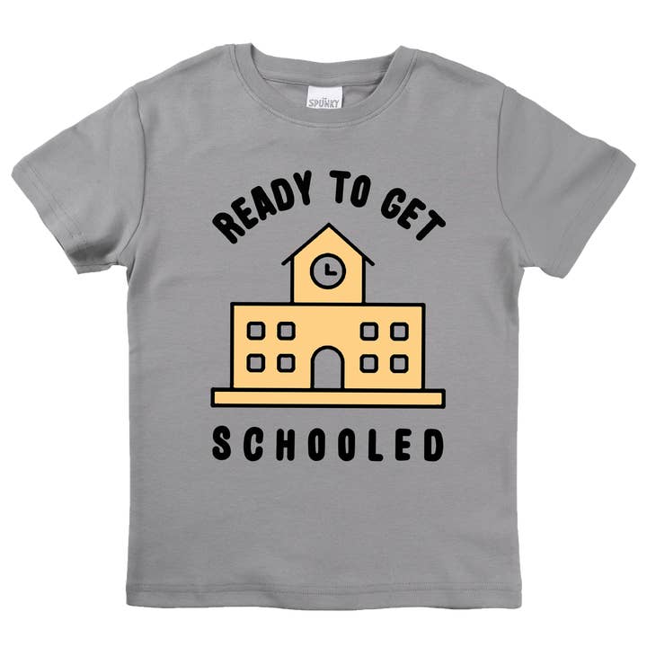 Spunky Stork - Wholesale Screen Printed T-Shirt - Kids - Back to School Ready Get Schooled Funny Organic Kids Shirt1