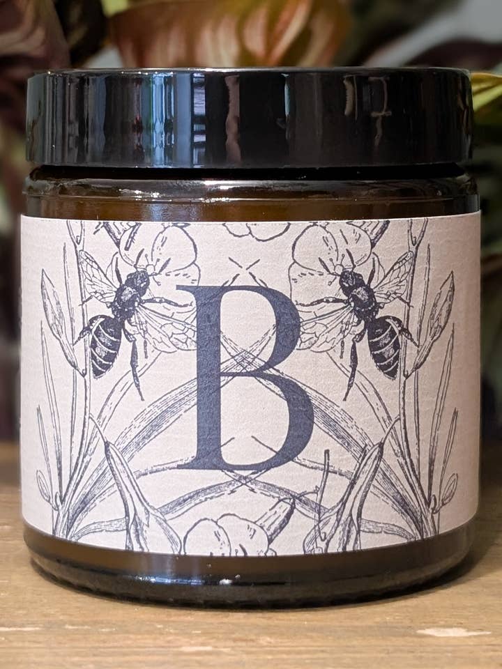 'B' Initial Candle - 100% Vegan Soy Wax for wholesale by Banksia Botanicals