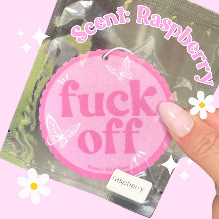 Fuck Off Air Freshener (Quirky, Funky, Kawaii,Y2K) for wholesale by Honey Blue Lane