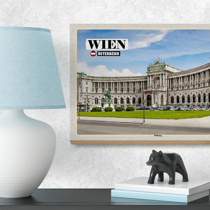 Femer - Wholesale Sign - Vienna Austria Hofburg Architecture Wooden Sign 18x12cm2