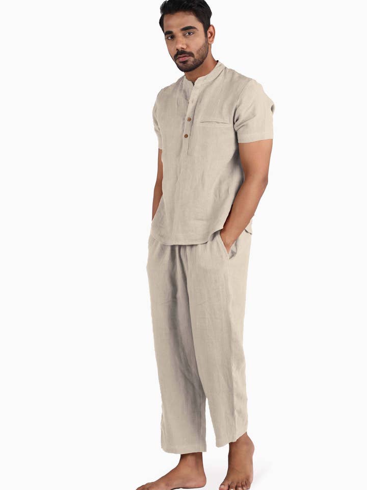Loungewear Aube en Lin pour la vente par Live Linen