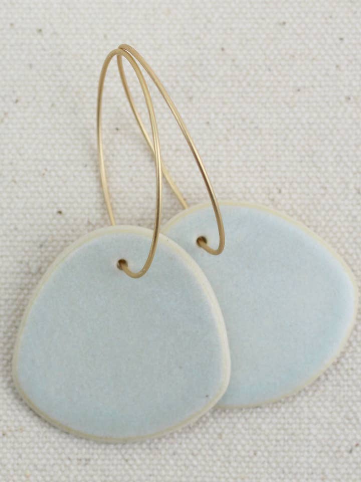 Pendientes de Gres | Mae | Esmalte de Sal Marina para venta al por mayor de Wishbone Pottery