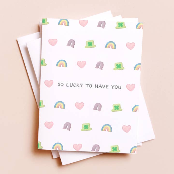 Amy Zhang – wholesale Tackkort – Tur att ha dig - Lucky Charms Pun tackkort0