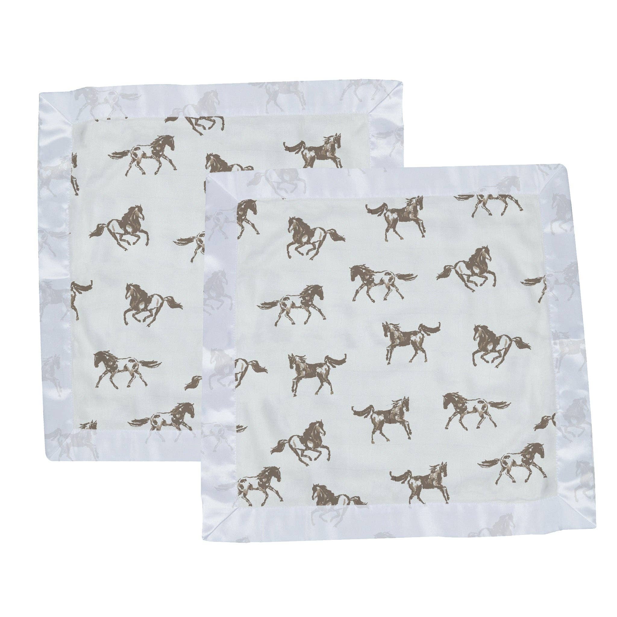 Newcastle Classics - Wholesale Security/Cuddle Blanket - Baby - Galloping Horses Newcastle Blankie1