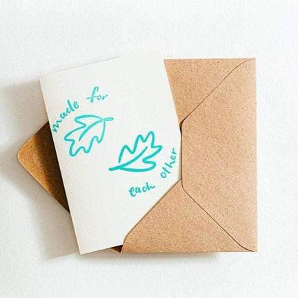 Hergestellt füreinander Recycelte Kaffeetasse Karte für den Großhandel von Hunter Paper Co.