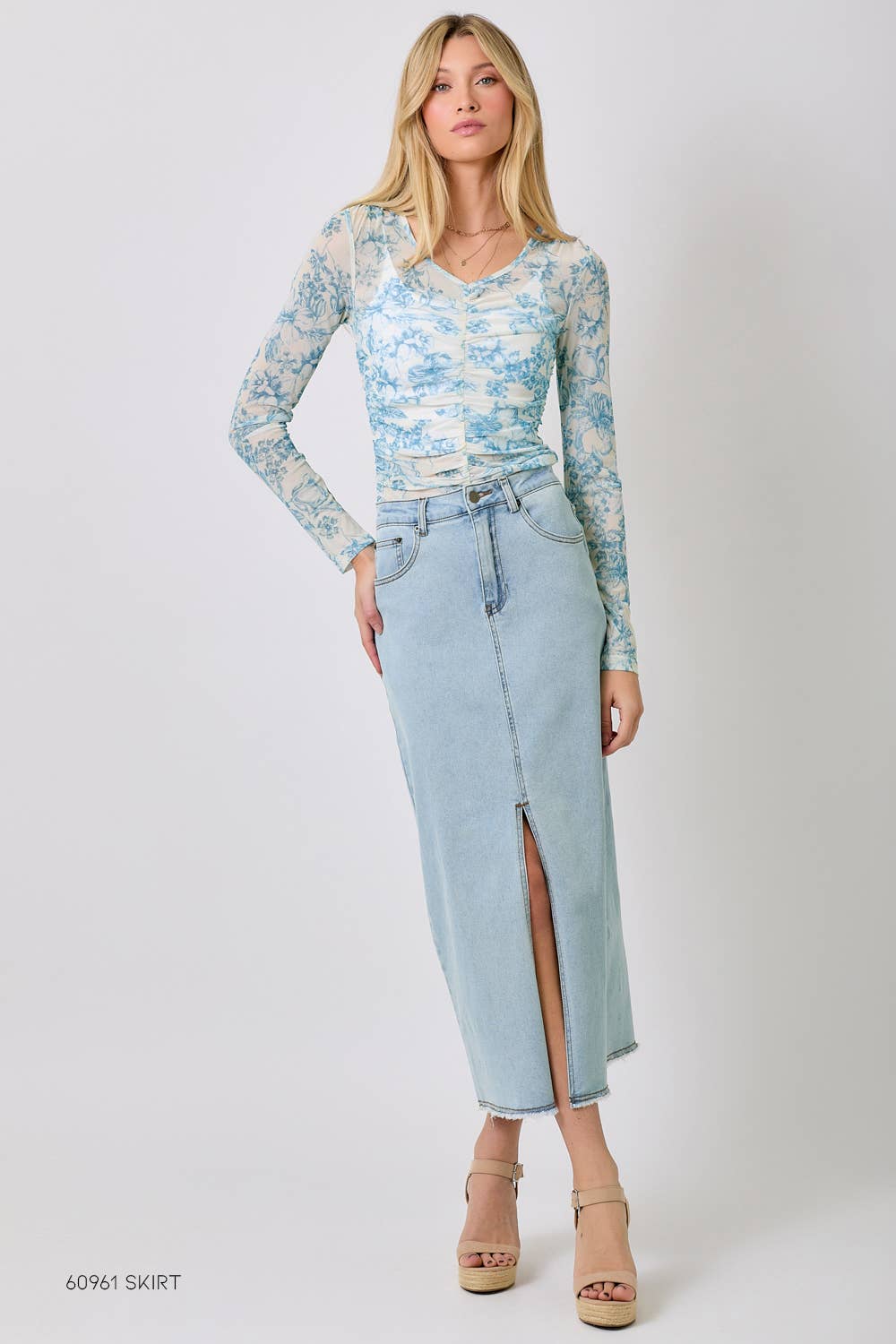 Mystree - Wholesale Blouse - Women's - 60527 Floral Ruching Top 4