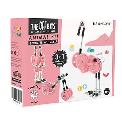 The OffBits - Vente Jeu construction – enfant - FlamingoBit - Animal Kit : ensemble de jouets de construction Flamingo pour enfants2
