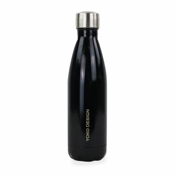 Insulated bottle black 500 ml for wholesale by YOKO DESIGN