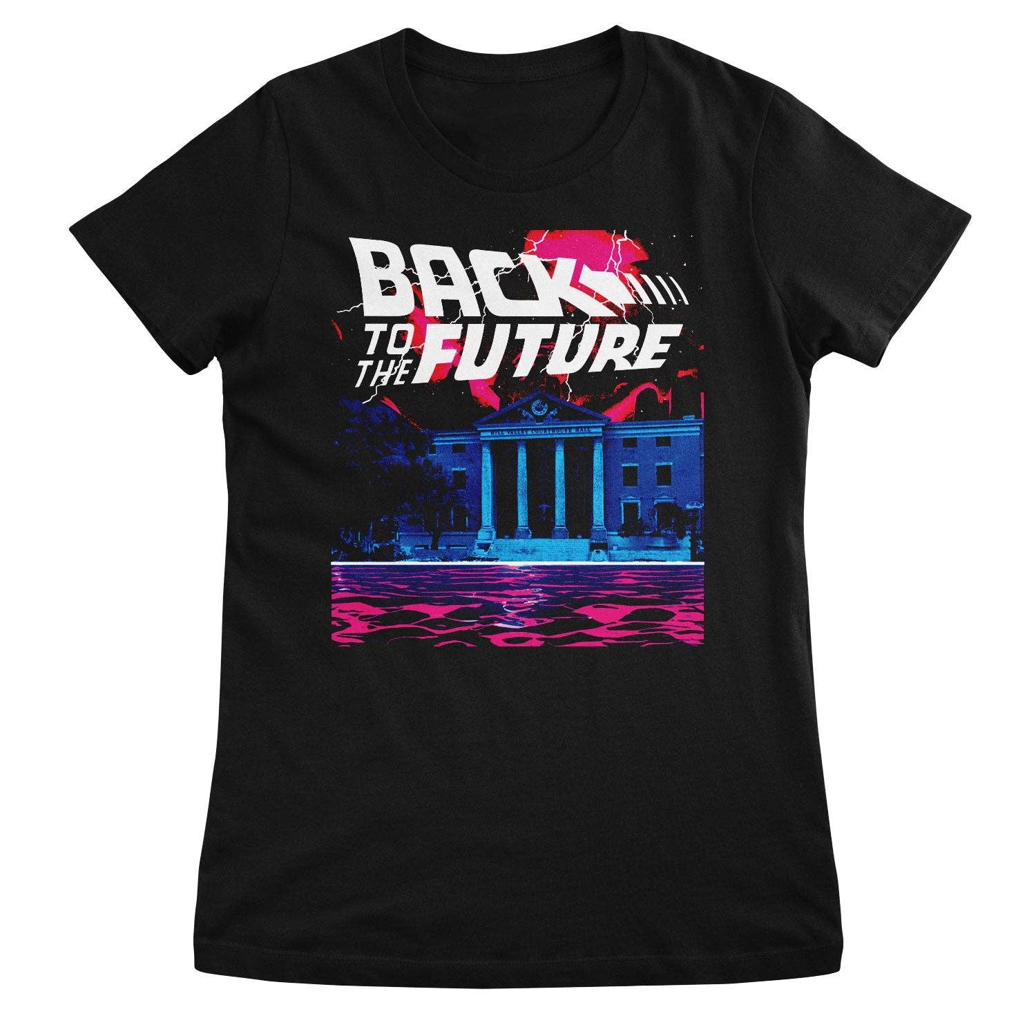 Black Back To The Future - Hill Valley Girly Tee for wholesale on Faire0