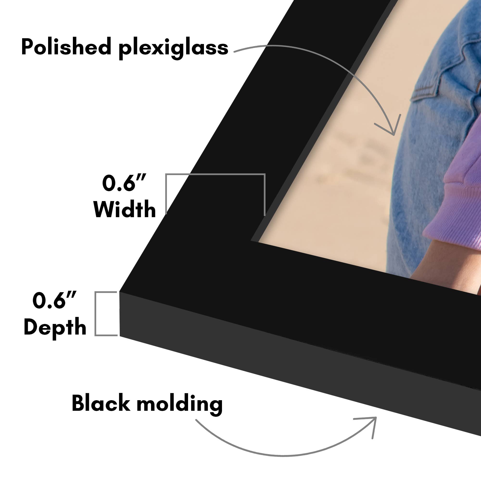 Americanflat - Wholesale Picture Frame - Americanflat 5 Pack Picture Frames With Mat Plexiglass Cover154