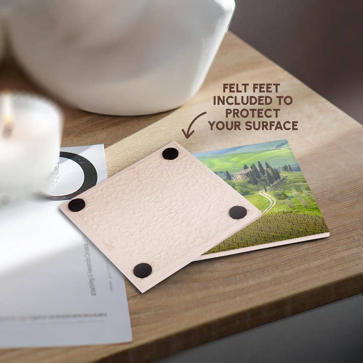 3dRose - Wholesale Coasters - 3dRose, Italy, Val d Orcia. Il Belvedere farmhouse panoramic. , Coaster3