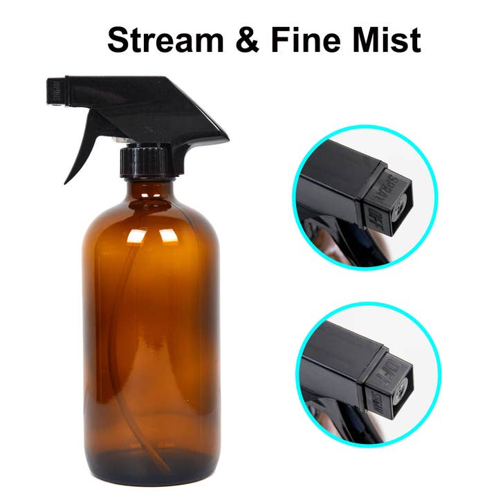 Youngever - Wholesale Spray Bottle - Youngever 4 Pack 16OZ Empty Glass Spray Bottles - Amber2