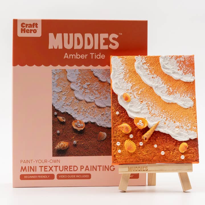 Muddies™ 3D Textured Canvas Painting Kit - Amber Tide for wholesale by House of Party