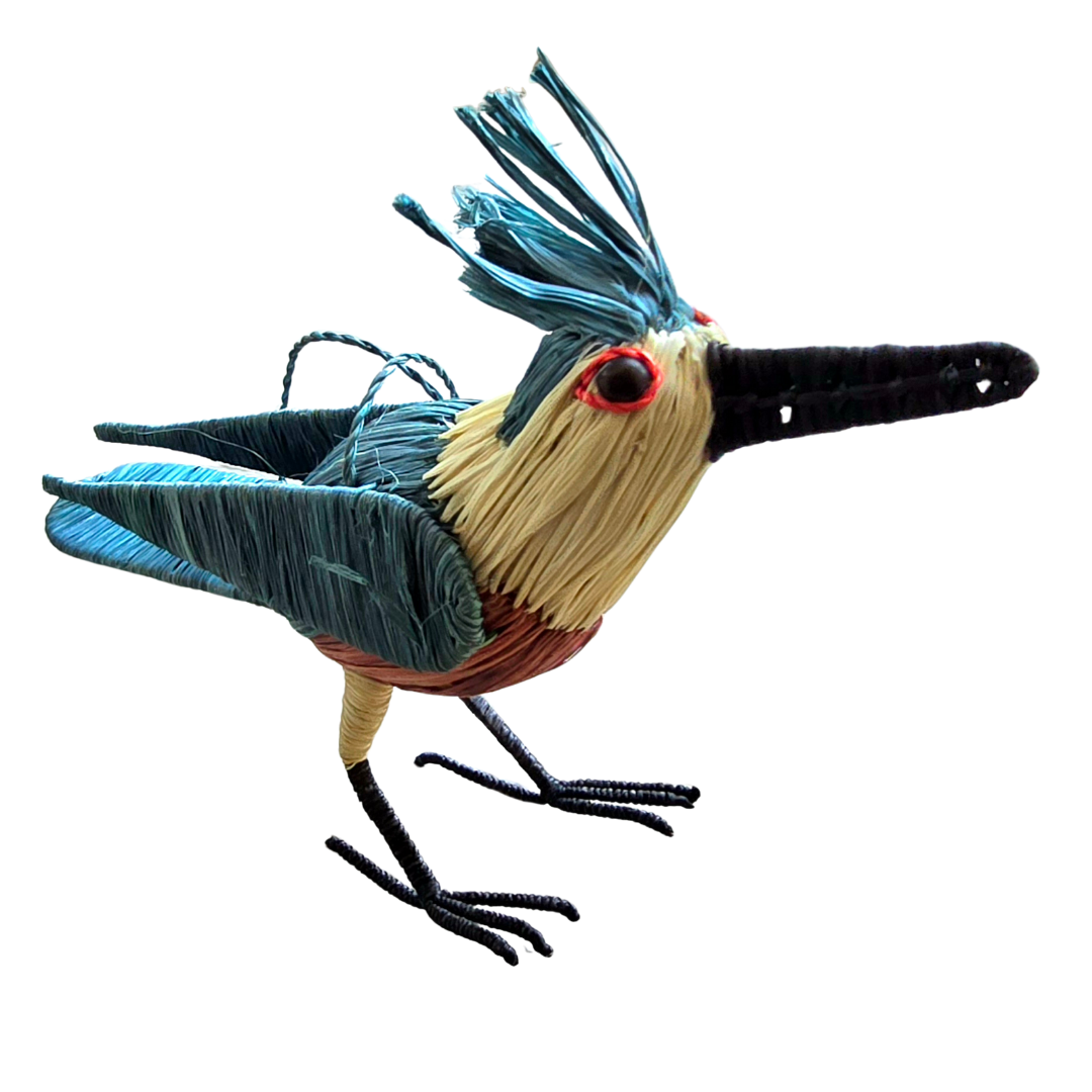 Amazon Ecology - Wholesale Ornament - KINGFISHER WOVEN BIRD FAIR-TRADE CHRISTMAS TREE ORNAMENT - WOVEN BY PERUVIAN AMAZON ARTISAN4