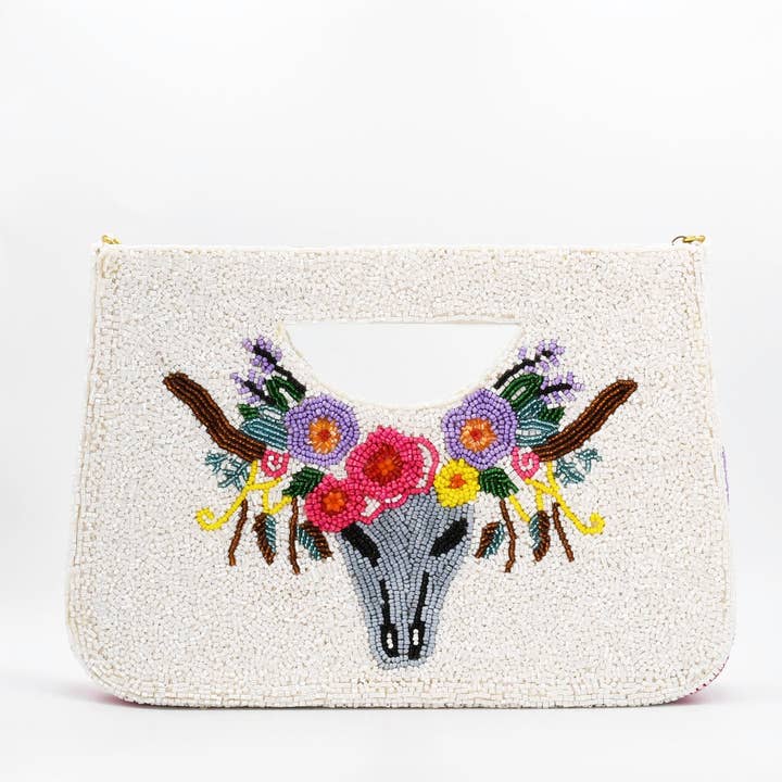 Flowers Long Horns Bag for wholesale by Treasure Jewels Inc.