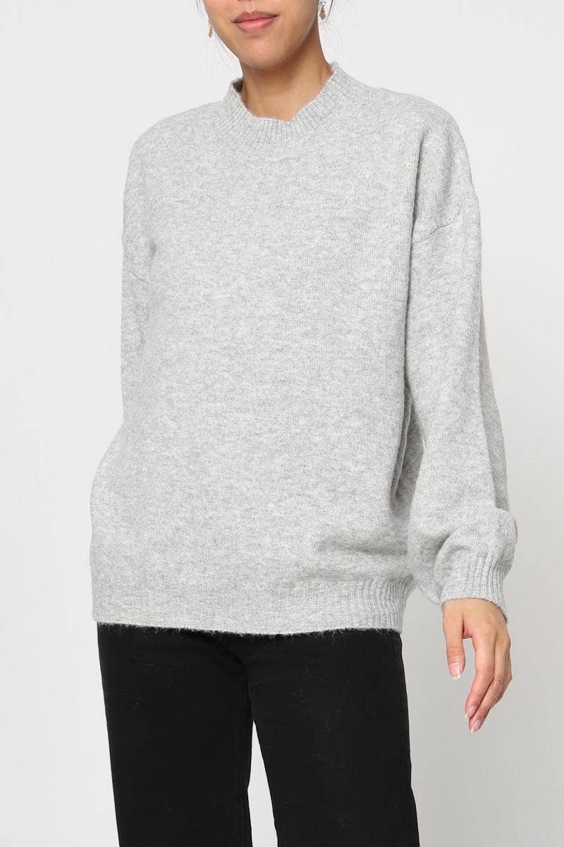 DIX-ONZE - Wholesale Knit Sweater - Women's - Soft Plain Sweater – Round Neck & Long Sleeves12