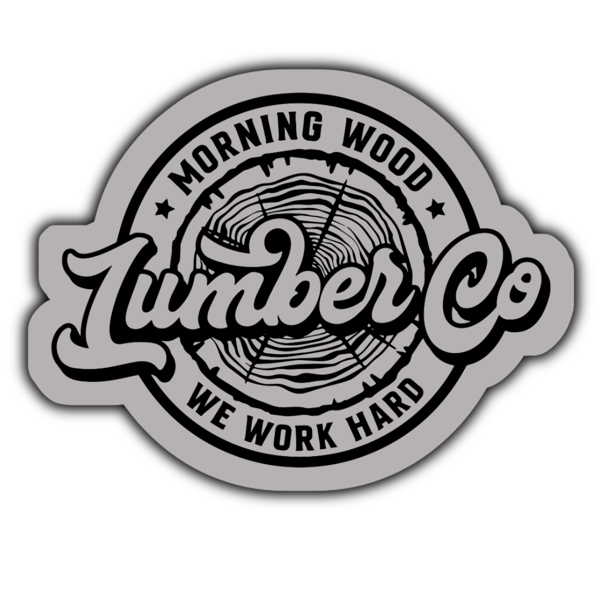 Stick to it creations - Vendita all'ingrosso Adesivo - Adesivo Morning Wood Lumber Co we work hard0