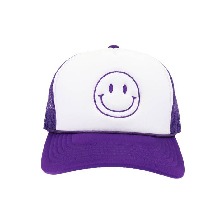 C.C Beanie - Wholesale Trucker Hat - Women's - Smiley Face C.C Embroidered Foam Trucker Hat TCM0001