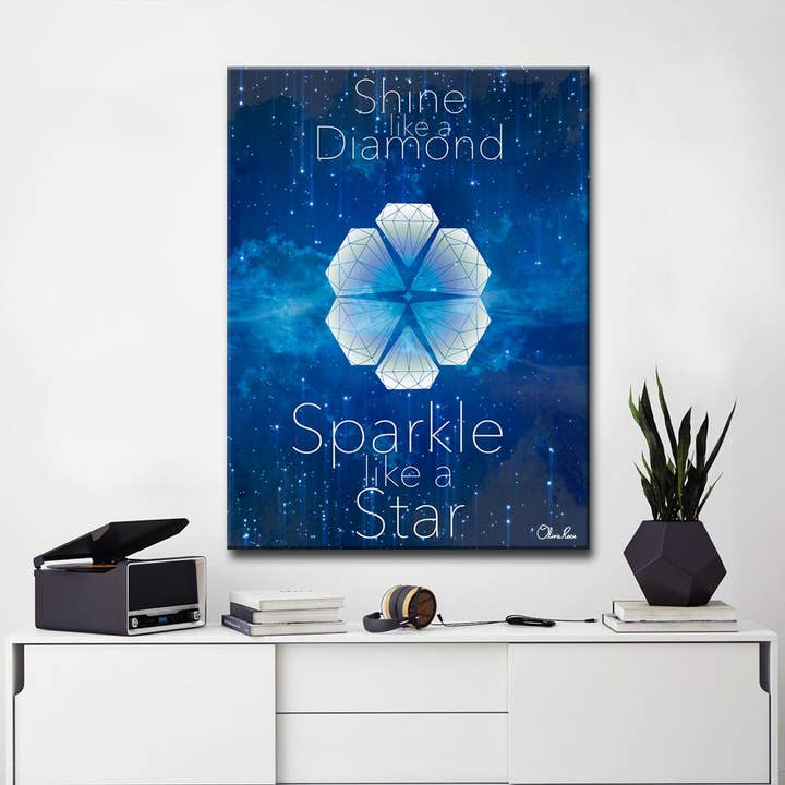 Diamonds Shine, Stars Sparkle' by Olivia Rose Canvas Art for wholesale by Ready2hangart, Inc.