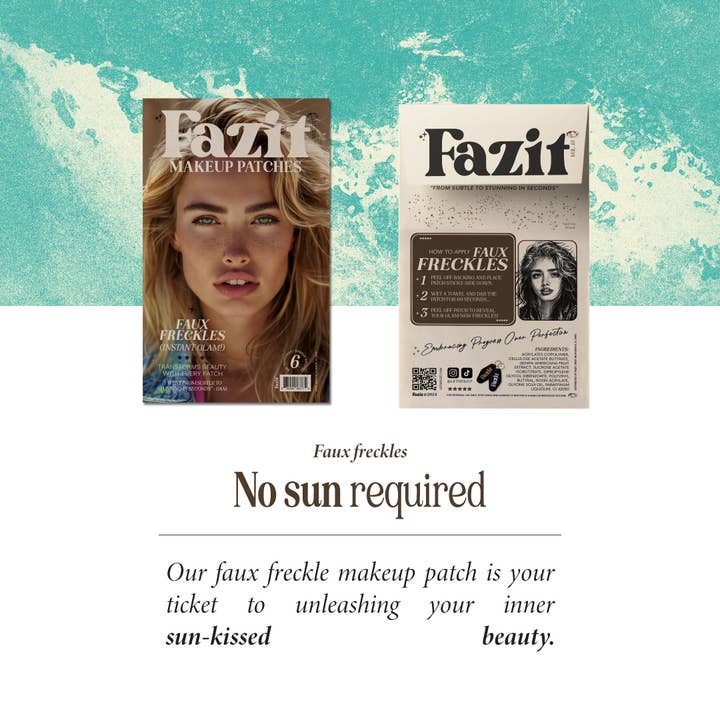 Fazit - Wholesale Temporary Tattoo - Fazit Makeup Patches Brown Faux Fake Freckles Face 5
