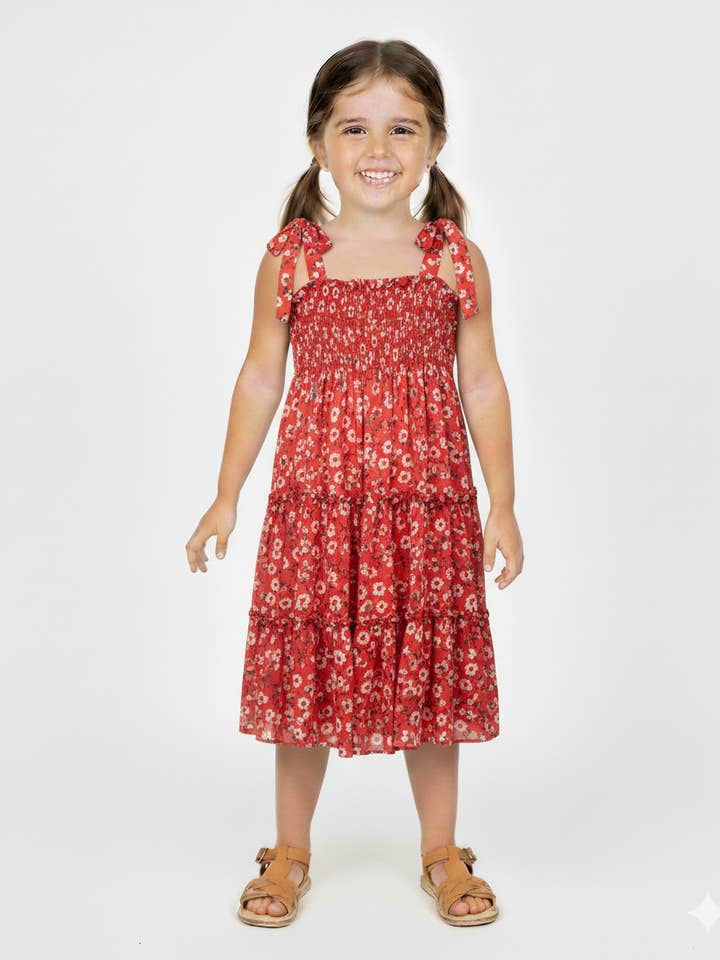 Chiffonblumenkleid 5-8 für den Großhandel von Unik