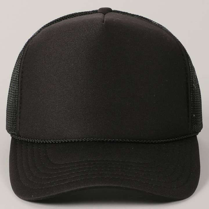 Fashion City - Wholesale Trucker hat – Unisex - Solid Color OTTO 5-Panel Foam Mesh Back Trucker Hat
