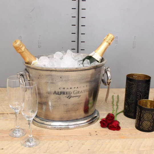 Vintage 'Taittinger' 'Half Moon' Champagne Bucket to hold 4 Bottles