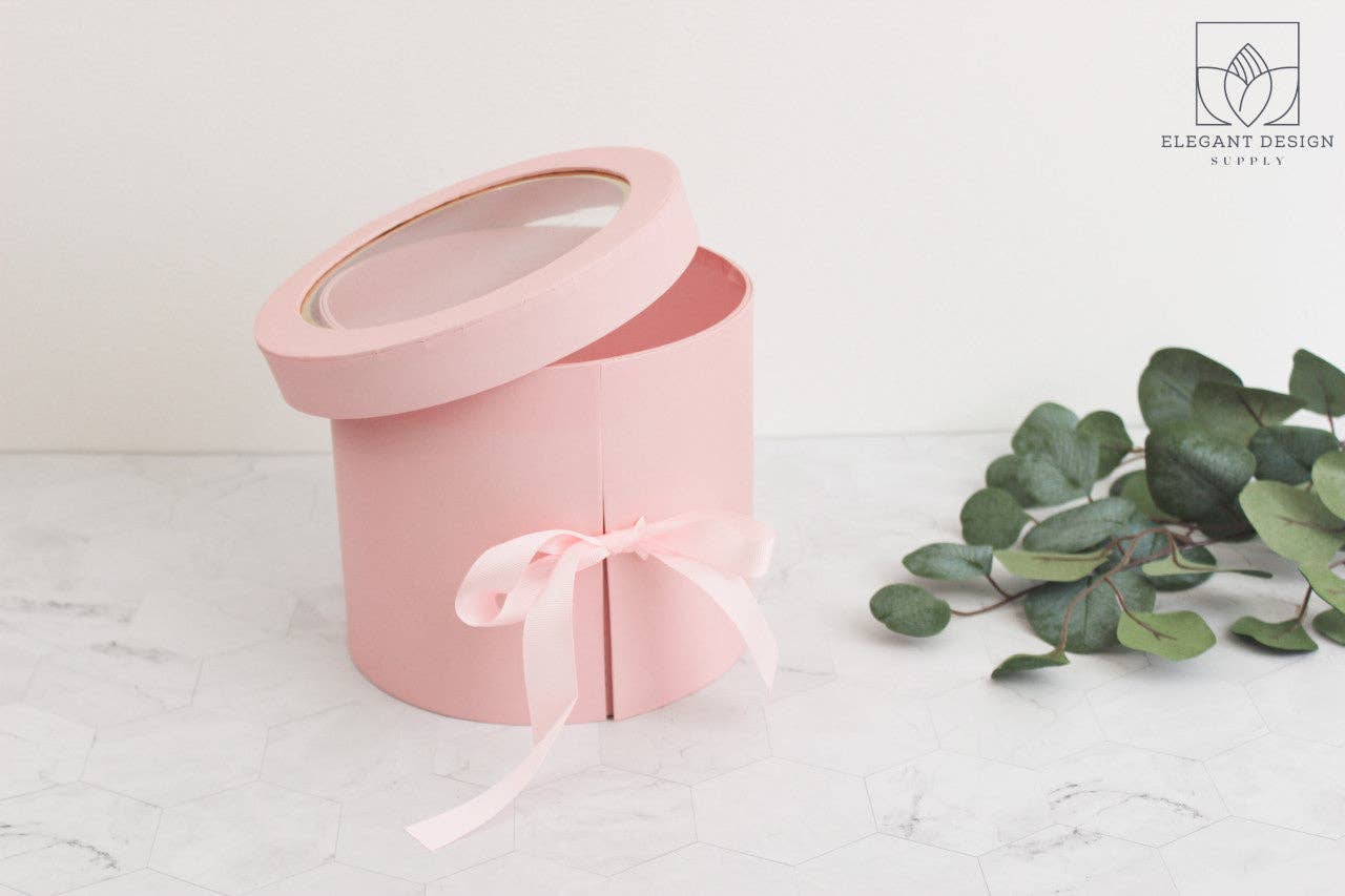 Elegant Design Supply – Caixa de presente por atacado – Floreira Redonda Duas Camadas com Tampa Transparente35