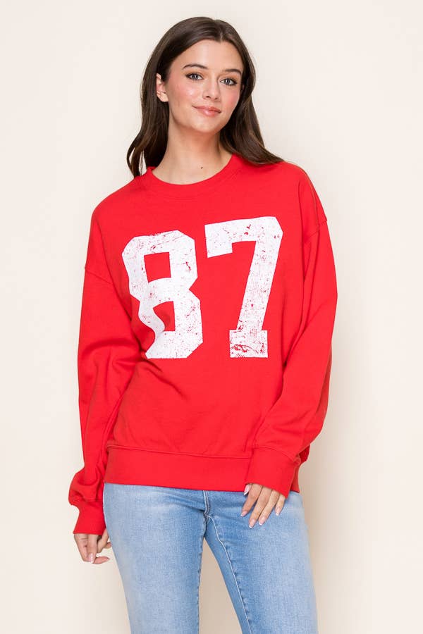 Tres Bien, Inc - Wholesale Graphic Sweatshirt - Women's - "87" PREMIUM WASH GRAPHIC SWEATSHIRT2