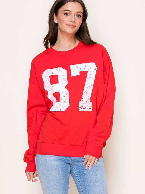 Tres Bien, Inc - Wholesale Graphic Sweatshirt - Women's - "87" PREMIUM WASH GRAPHIC SWEATSHIRT2