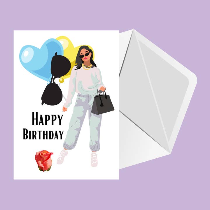 Mode fødselsdag lykønskningskort for engroshandel hos Betty J