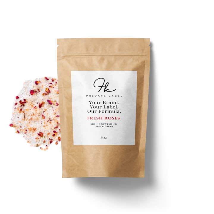 Fresh Roses Bath Soak for wholesale by FK Private Label Labs