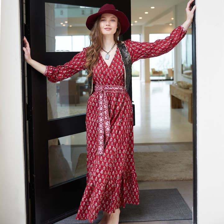 The Fox and The Mermaid - Wholesale Dress - Women's - Block Printed Wrap Dress (Neesha)